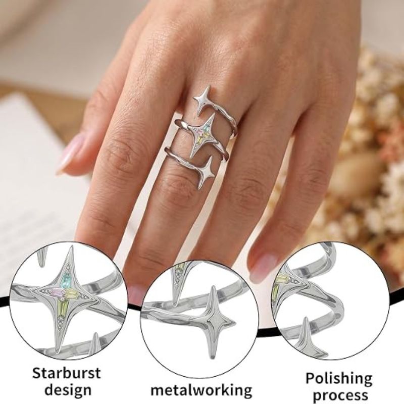 Star Design Knuckle Grunge Ring