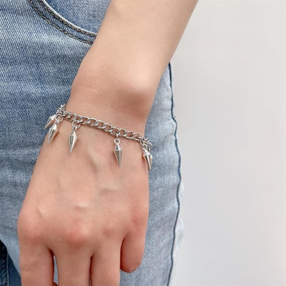 Minimalist Spike Charm Bracelets