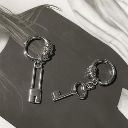 Knot Key Lock Funny Hoop Y2K Punk Earring