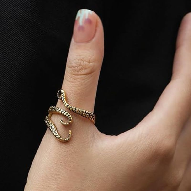 Octopus Tentacle Statement Ring