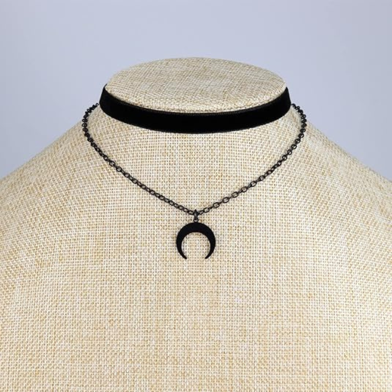 Black Velvet  Layered Necklace