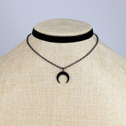 Black Velvet  Layered Necklace