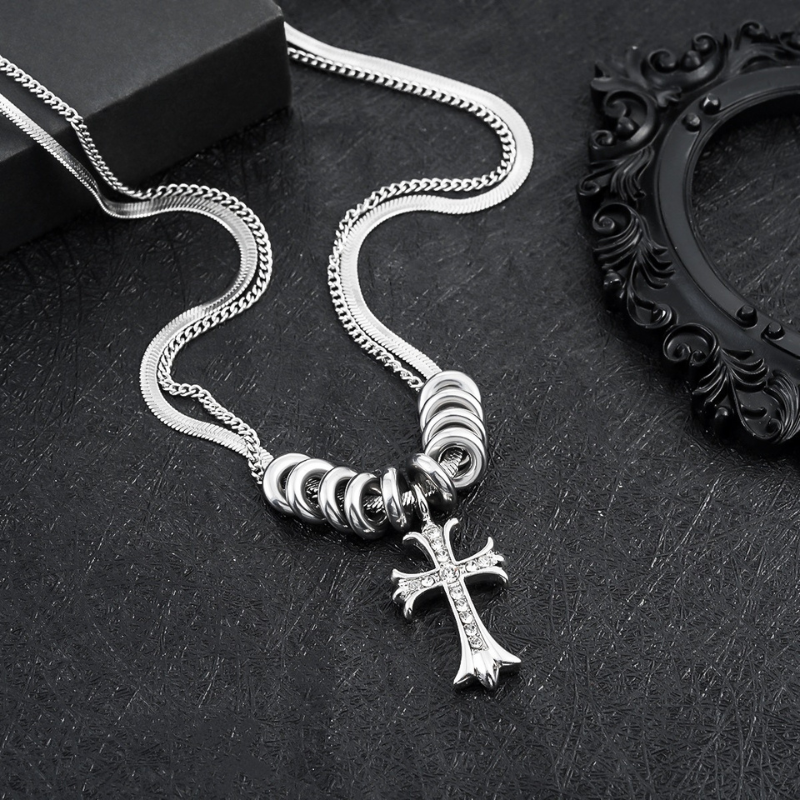 Gothic Punk Cross Pendant Necklace