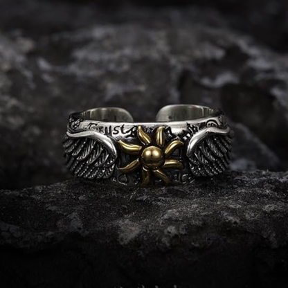 Gold Sun Flower Fidget Adjustable Ring