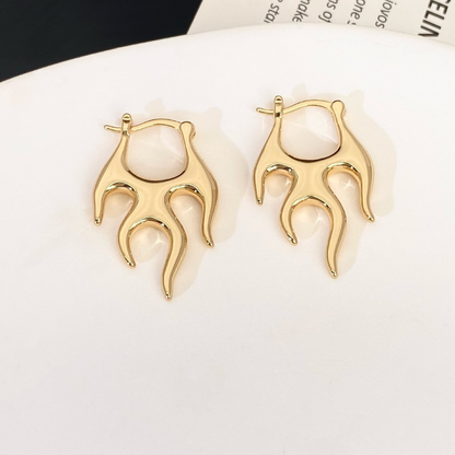 Punk Flame Hoop Earrings