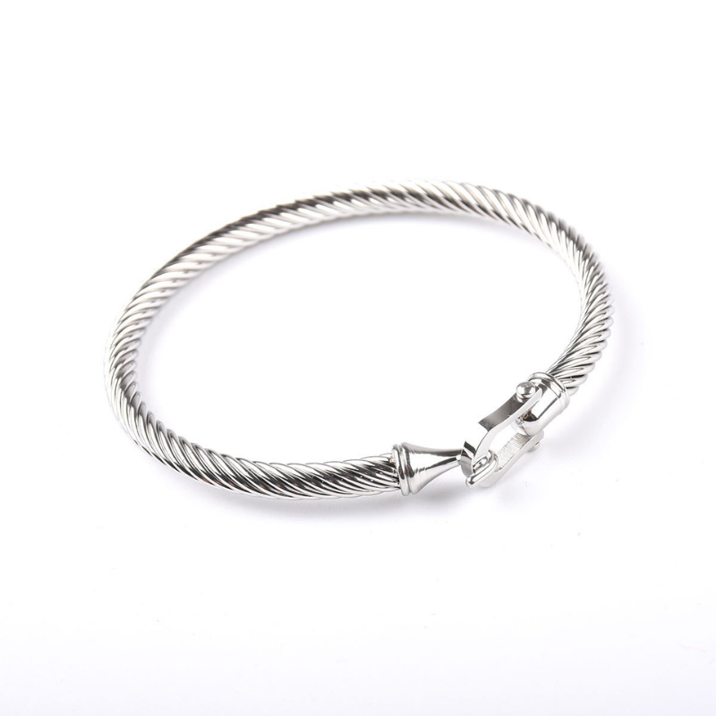 Stylish Fine Twisted Cable Bracelet