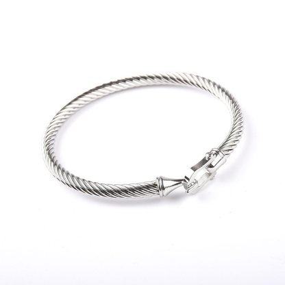 Stylish Fine Twisted Cable Bracelet