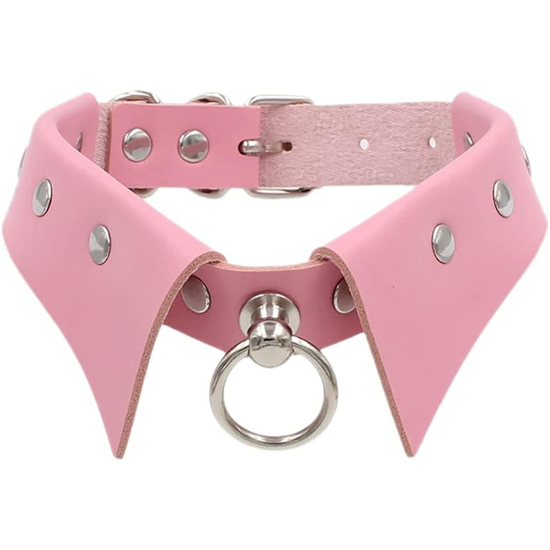 Gothic Leather Choker Necklace