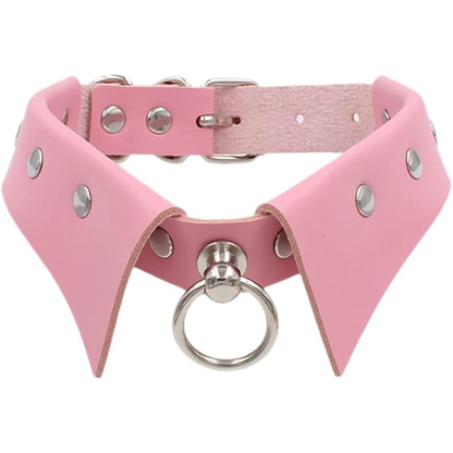 Gothic Leather Choker Necklace