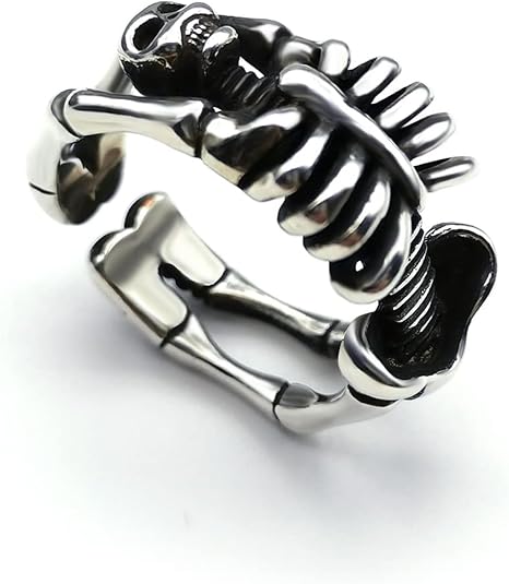 Vintage Rings with Adjustable Size Skull Rings