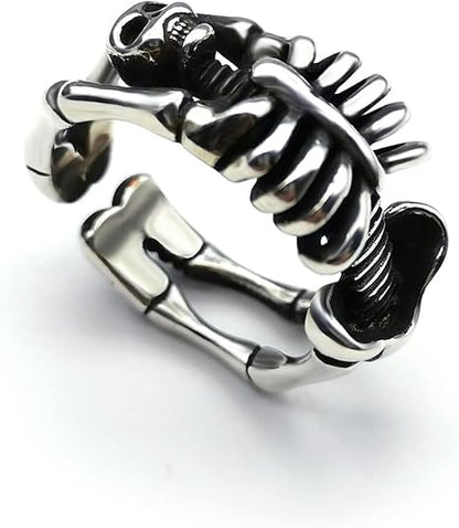 Vintage Rings with Adjustable Size Skull Rings