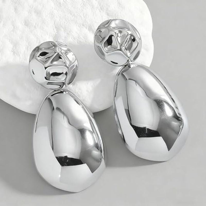 Geometrical Statement Teardrop Dangle Earrings
