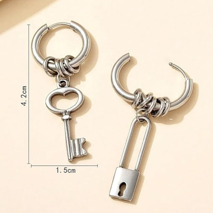 Knot Key Lock Funny Hoop Y2K Punk Earring