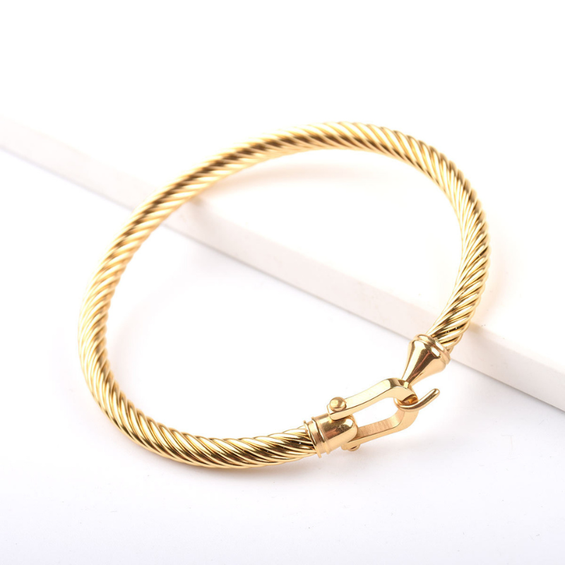 Stylish Fine Twisted Cable Bracelet