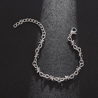 Gothic Barbed Wire Stainless Steel Bracelet