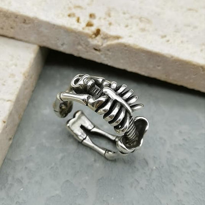 Vintage Rings with Adjustable Size Skull Rings