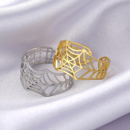 Personalized Spider Web Adjustable Ring