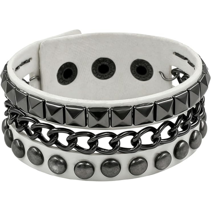Punk Studded Leather Cuff Bracelet