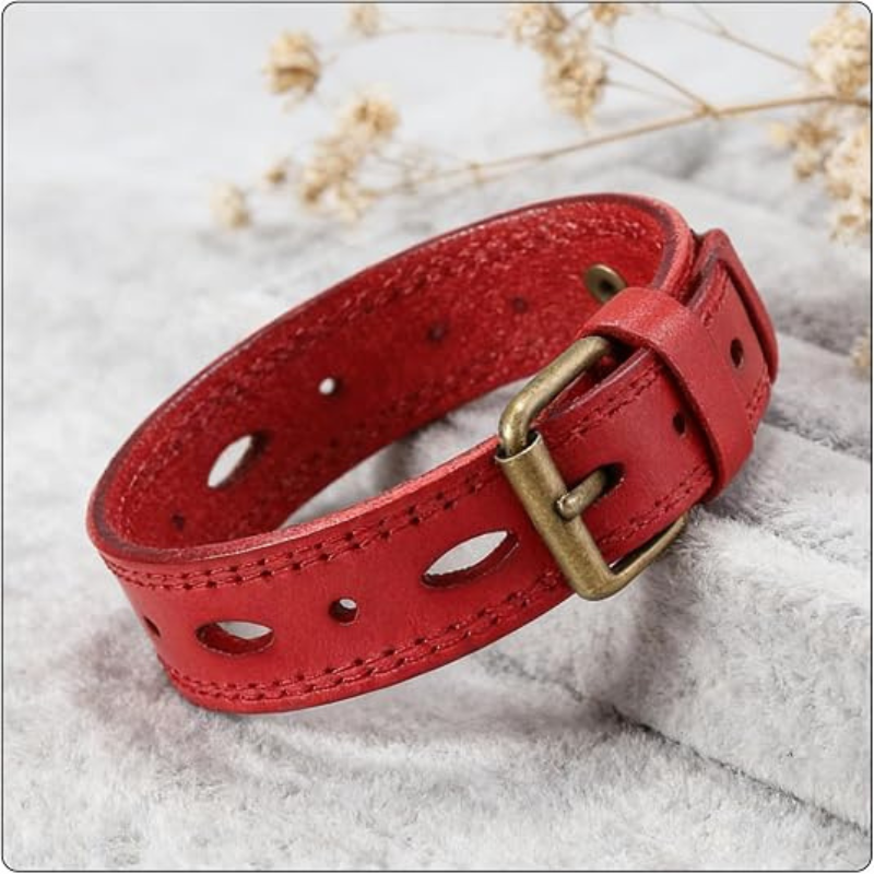 Women’s Punk Leather Cuff Bracelet