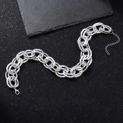 Gold Cuban Link Chain Double O Link Necklaces