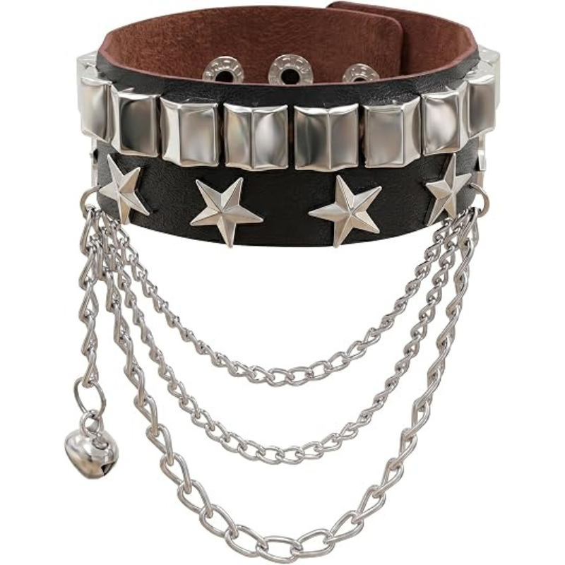 Punk Studded Bracelet for Women Men