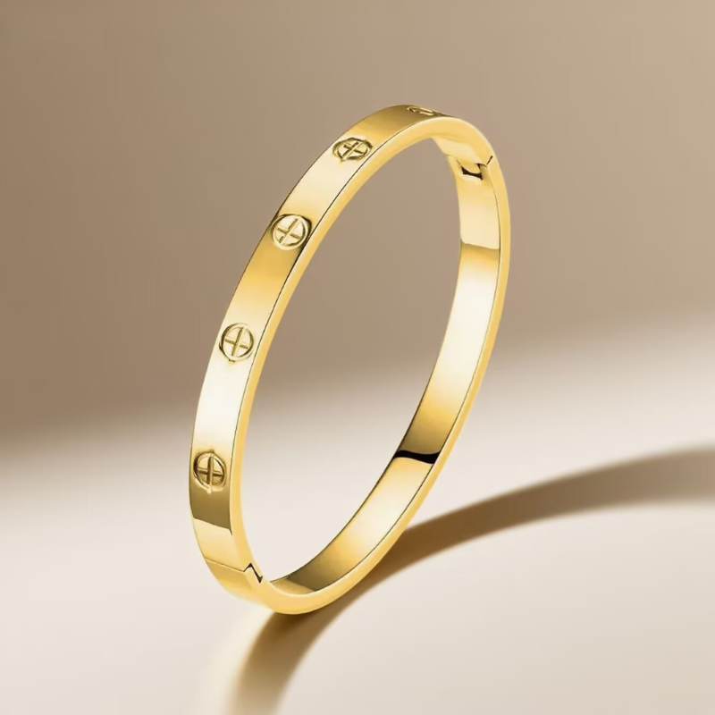 18K Gold Plated Titanium Steel Cuff Bangle