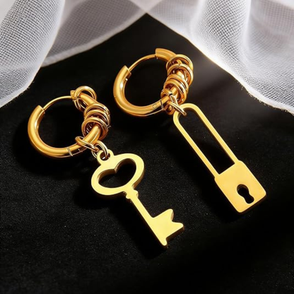 Knot Key Lock Funny Hoop Y2K Punk Earring