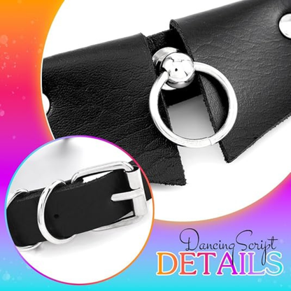 Gothic Leather Choker Necklace