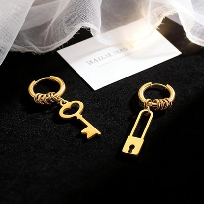 Knot Key Lock Funny Hoop Y2K Punk Earring