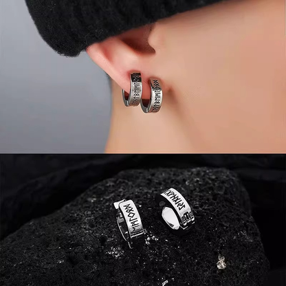 Stainless Steel Viking Hoop Earring