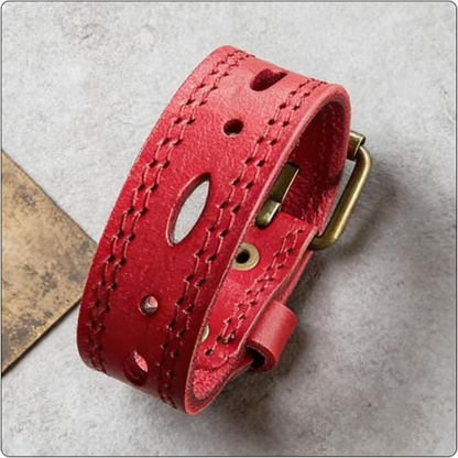 Women’s Punk Leather Cuff Bracelet