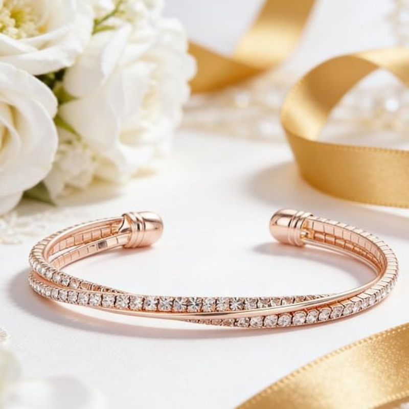 Rhinestone Cuff Bracelet
