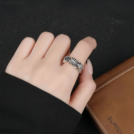 Vintage Rings with Adjustable Size Skull Rings